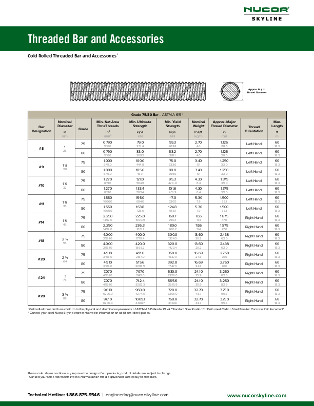 Skyline - Threaded Bars Brochure