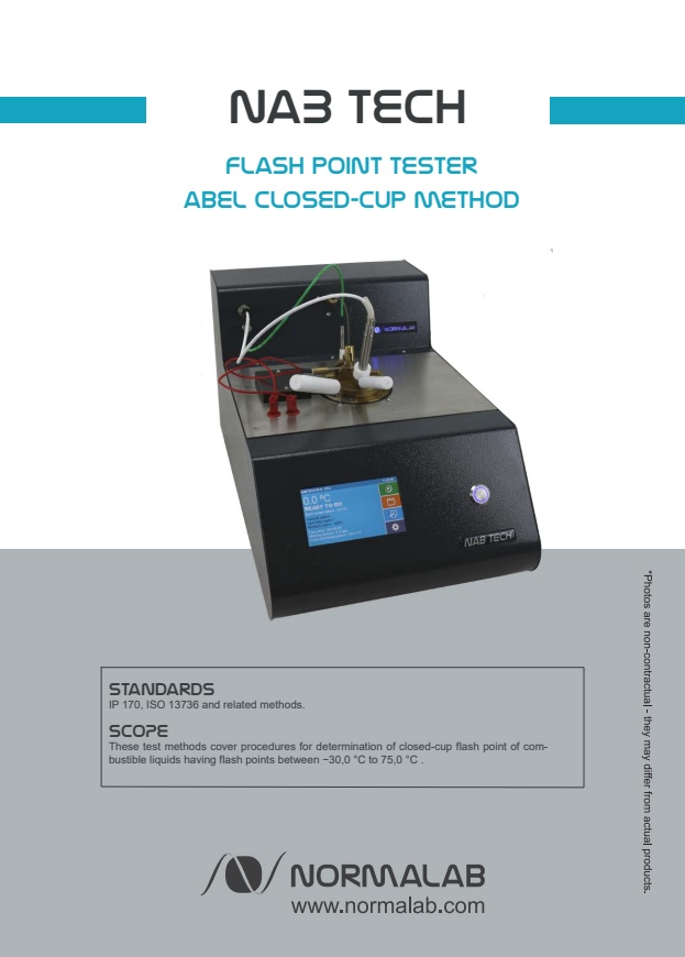 Normalab - Model NAB 110 - Closed Cup Manual Flash Point Tester - Brochure