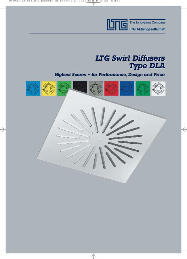 Dla Diffuser LTG - Type DLA - Swirl Diffusers Datasheet
