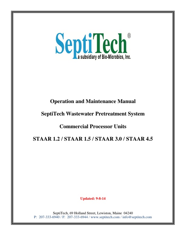 SeptiTech - Model STAAR - Commercial Trickling Filter System ...