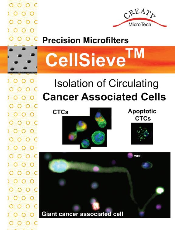 CellSieve - Isolation of Circulating Cancer Associated Cells - Brochure
