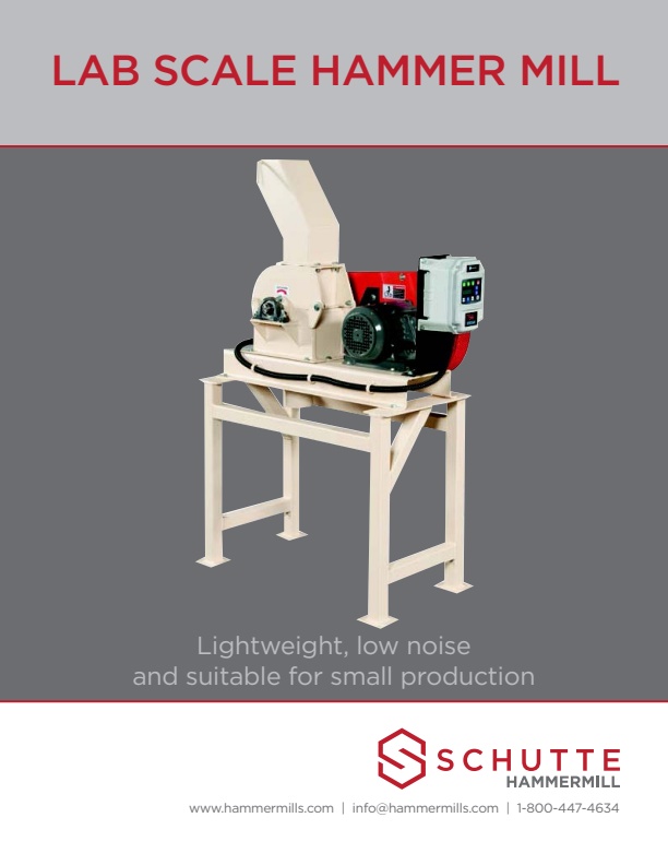 Schutte - Model W Series - Laboratory Scale Hammer Mill - Brochure