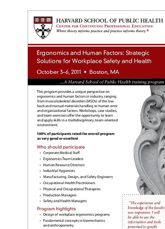 Ergonomics and Human Factors: Strategic Solutions for Workplace Safety ...