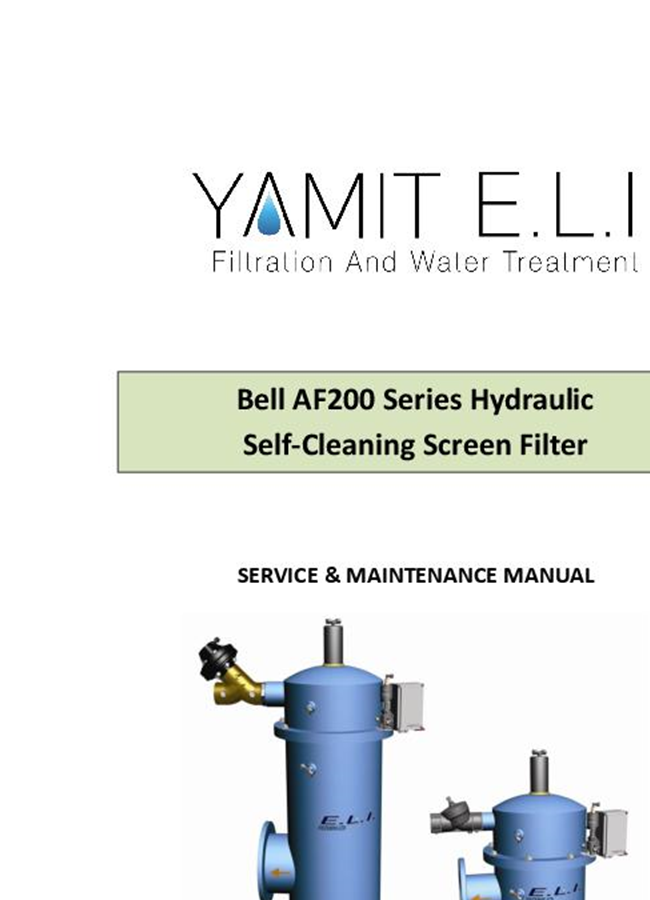 Yamit - Model AF-200 - Automatic Hydraulic Suction Scanner Filters - Manual