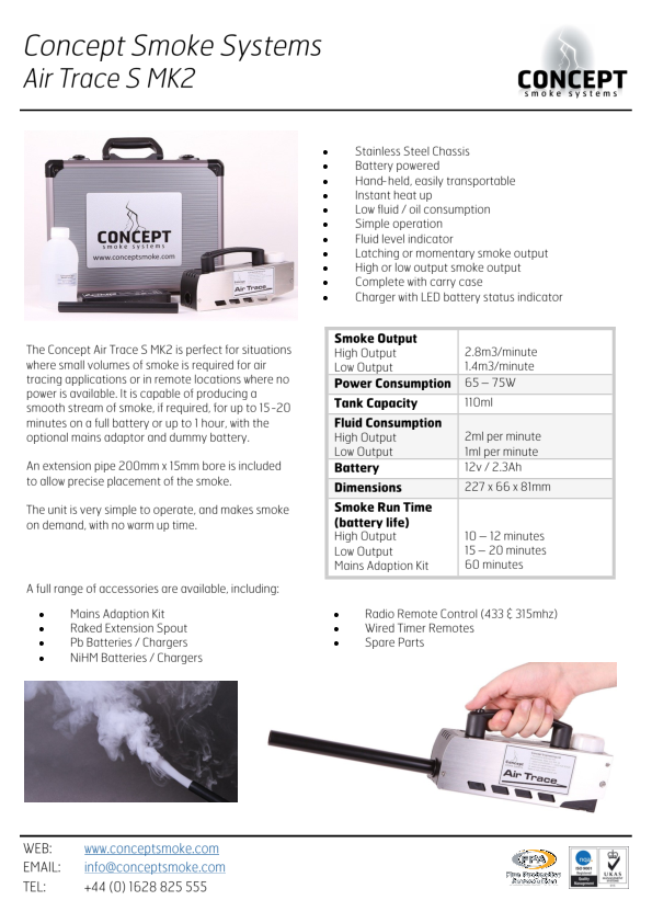 Concept Model S MK2 Air Trace Handheld Battery Smoke Machine concept-model-s-mk2-air-trace-handheld-battery-smoke-machine