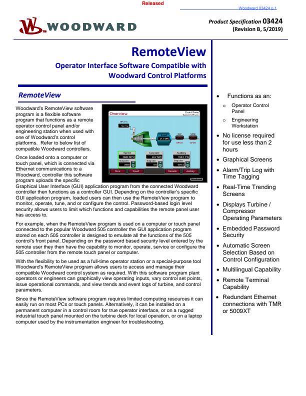 RemoteView - Remote Operator Control Software - Brochure