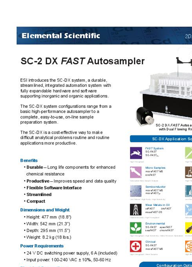 oneFAST - Throughput Sample Introduction System Brochure