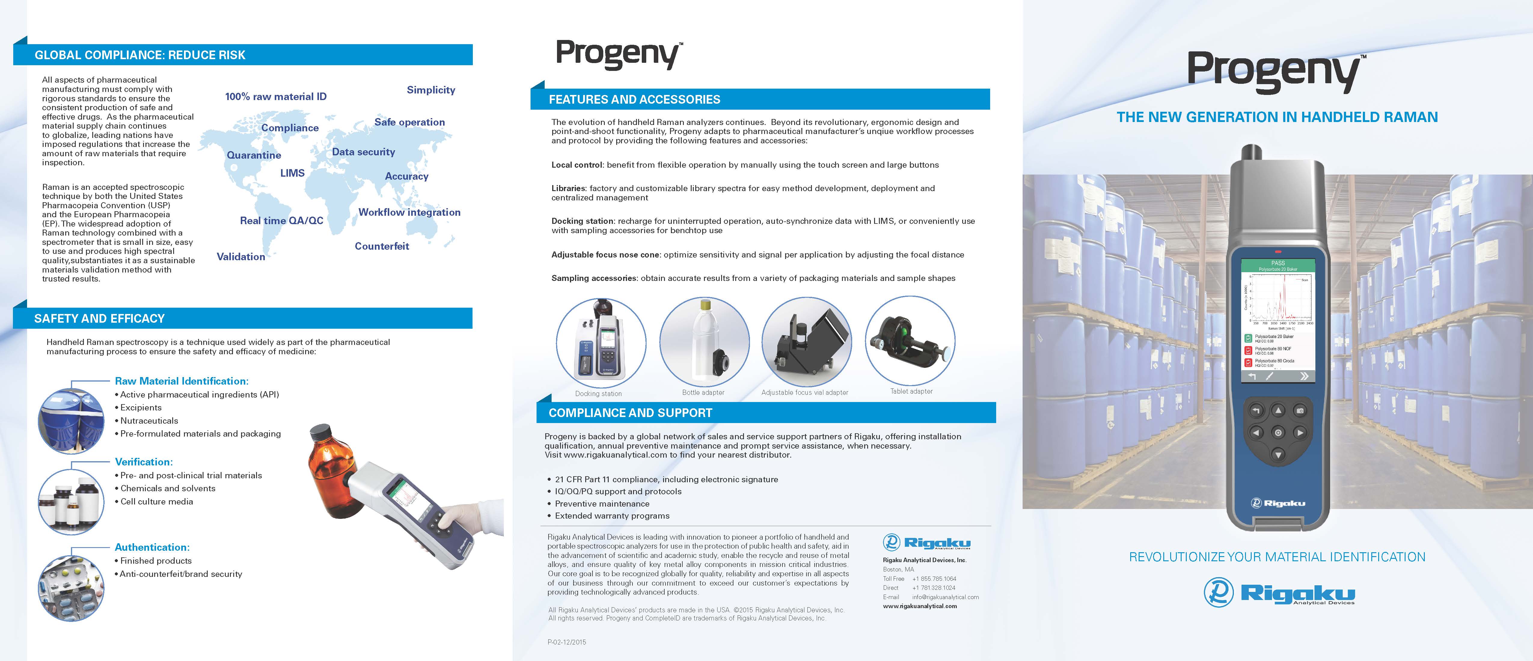 Progeny - Model 1064 nm - Handheld Raman Analyzer- Brochure