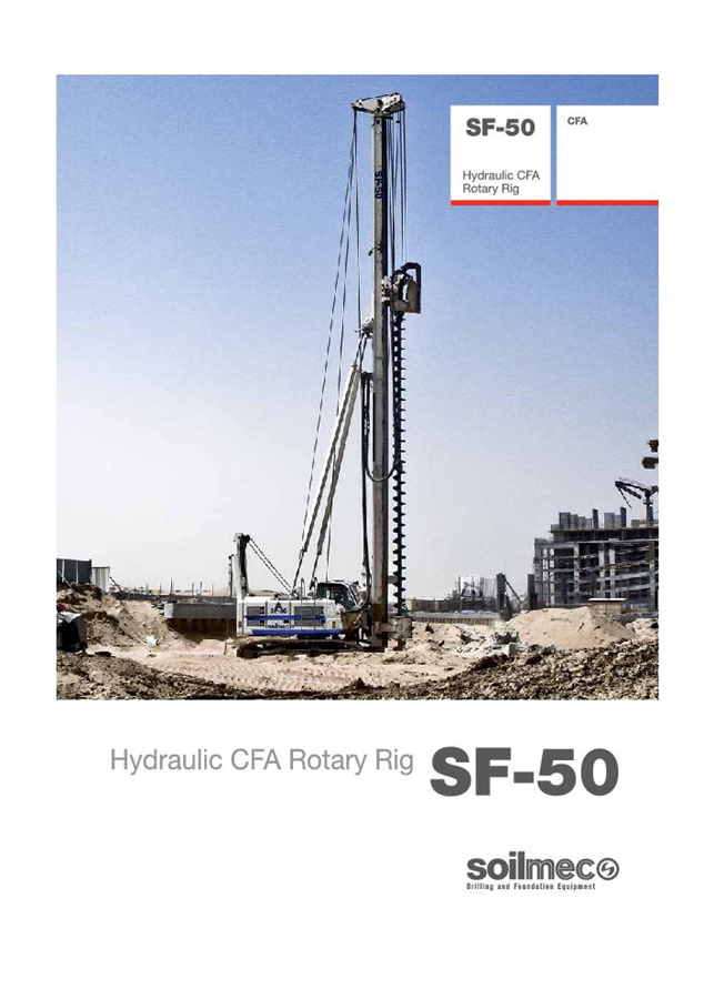 Sf65 Rig Soilmec - Model SF-65 - Drilling Rig - Brochure