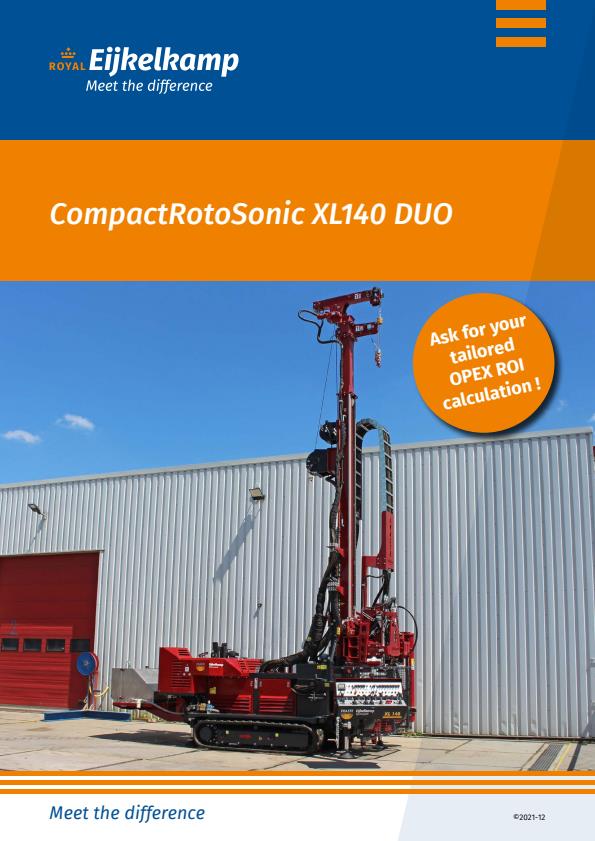 CompactRotoSonic - Model CRS XL140 DUO - Multi-Purpose Sonic Rig - Brochure