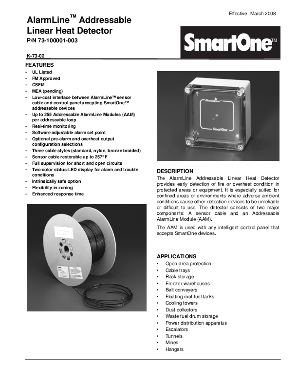 SmartOne - Model AI - Addressable Monitor Module Brochure