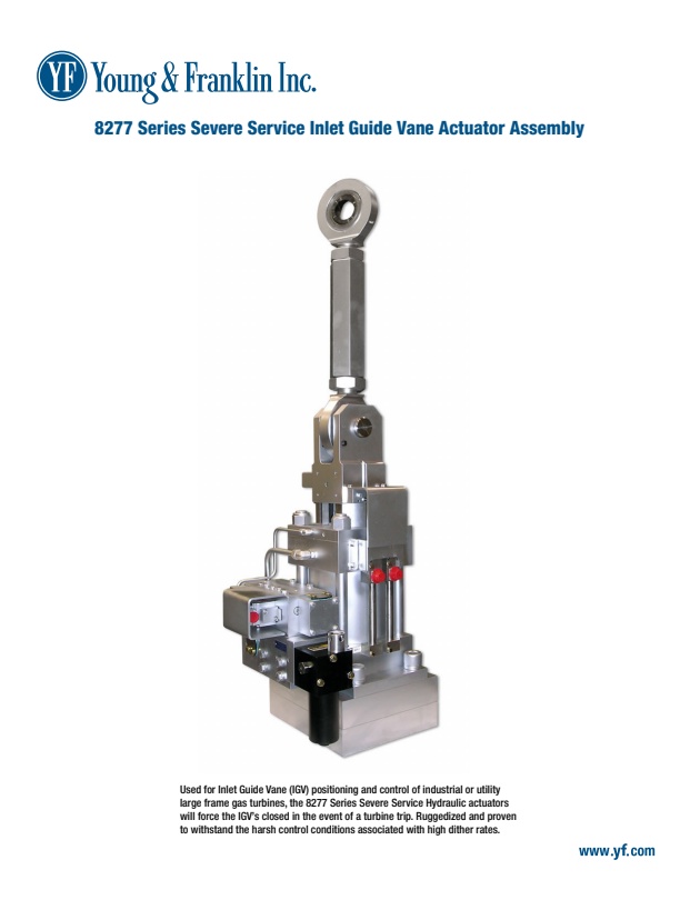 Young-Franklin - Model 8277 Series - Inlet Guide Vane Actuator - Brochure