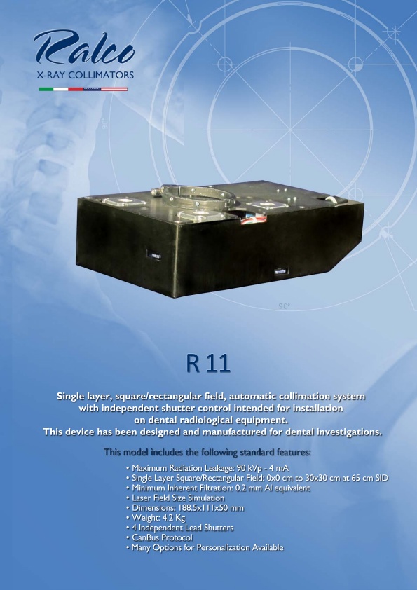 Ralco - Model R302 MFMLP/A - Dental Automatic Collimator - Brochure