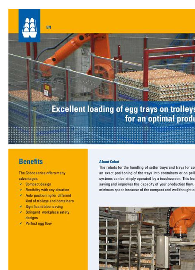 VDL Jansen - Palletizing Robot for Hatching Eggs - Brochure