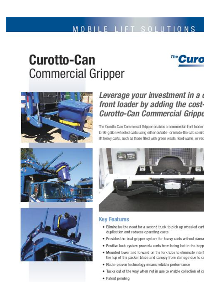 Curotto-Can - Commercial Gripper Datasheet