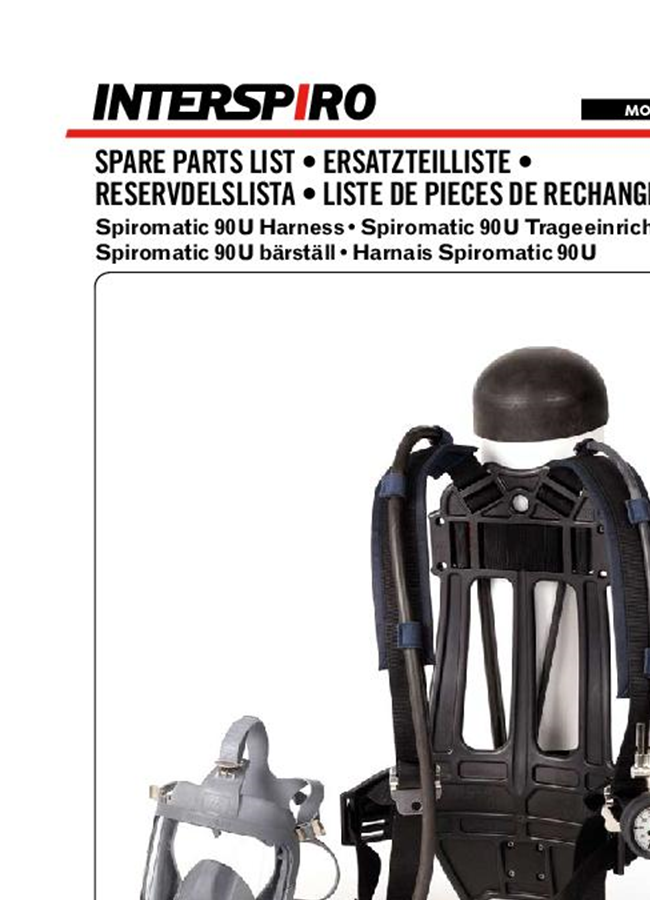 Intersprio Incurve Interspiro - Model S9 Incurve - Respiratory Protection System - Brochure
