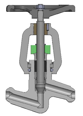 Chemar DN10-DN20 PN630 Straight Pattern High Pressure Stop Valves with ...
