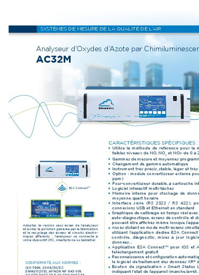 AC32e Analyzer Chemiluminescent Nitrogen Oxides Analyzer (French ...