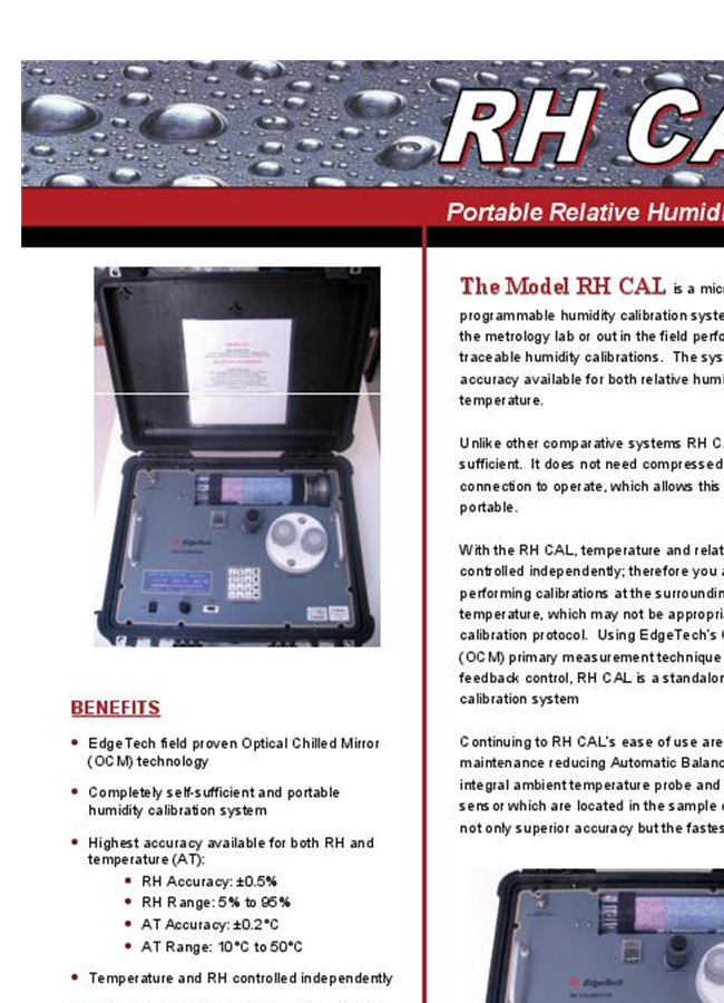 Trace O2 Analyzer Edgetech Edgetech - Model AM560 - Portable Oxygen Analyzer - Brochure
