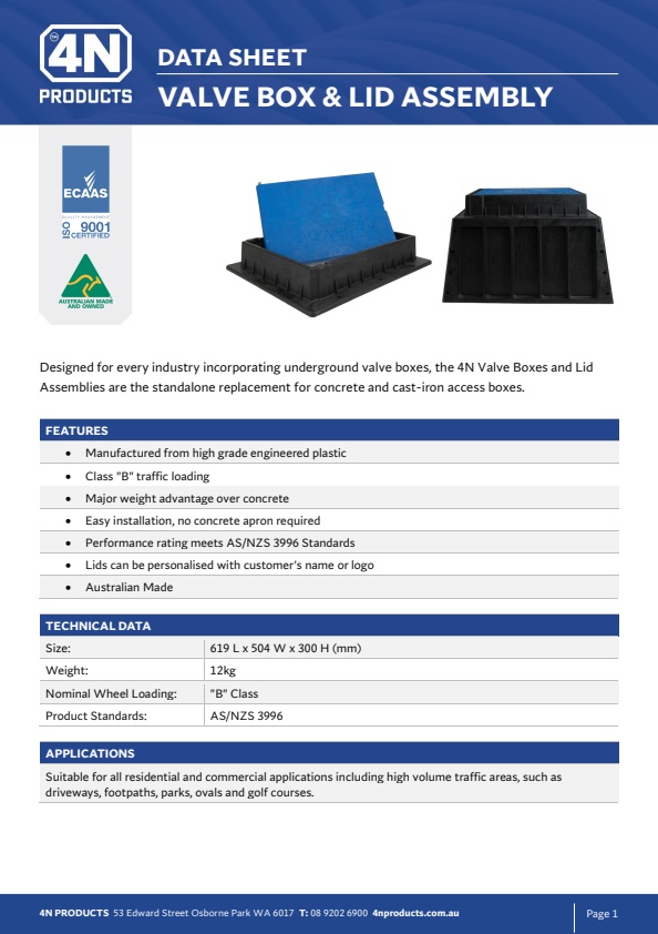4N - Valve and Hydrant Boxes - Brochure