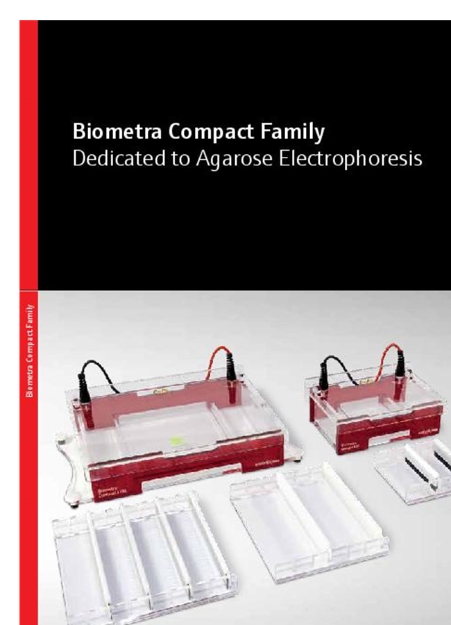 Biometra Compact Family - Dedicated to Agarose Electrophoresis - Brochure