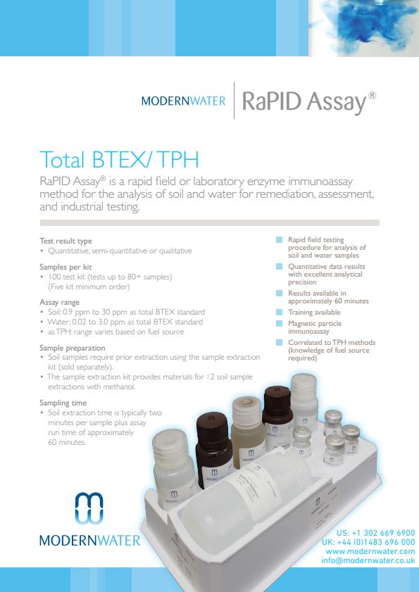 RaPID Assay - Model BTEX/ TPH - Total Rapid Field or Laboratory Enzyme ...