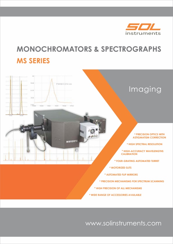 SOL - Model MS series - Imaging Monochromator-Spectrographs - Brochure
