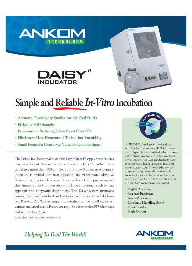 Ankom - Model D200 D200I - Daisy Incubator - Brochure